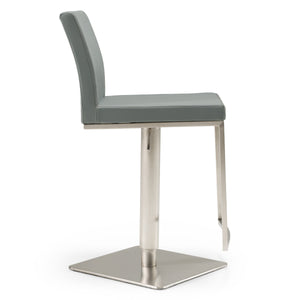 Folsum - Modern Grey Adjustable Bar Stool — view 2