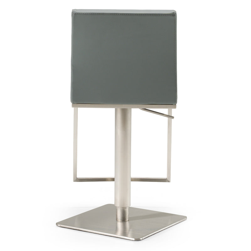 Folsum - Modern Grey Adjustable Bar Stool — view 3