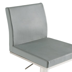 Folsum - Modern Grey Adjustable Bar Stool — view 4