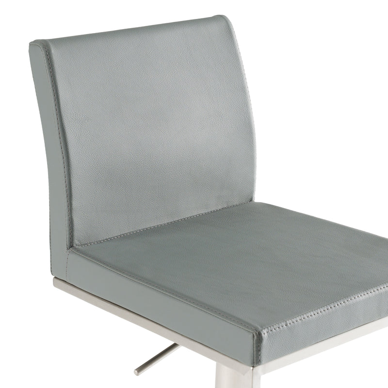 Folsum - Modern Grey Adjustable Bar Stool — view 4