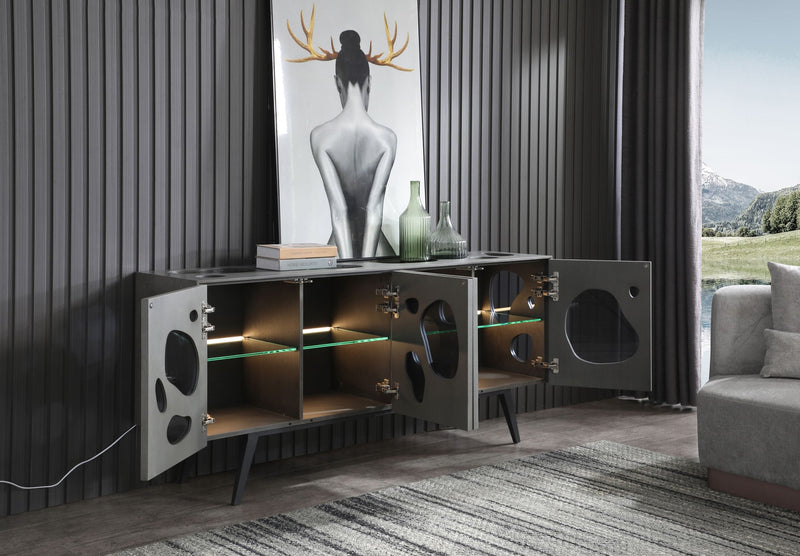 Fontana - Modern Grey Buffet — view 3