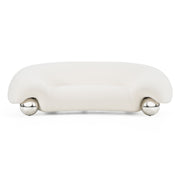 Fortune - Contemporary White Fabric Sofa — view 3