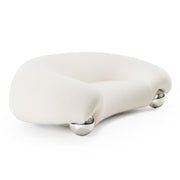 Fortune - Contemporary White Fabric Sofa — view 4