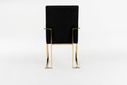 Fowler - Modern Black Velvet Dining Chair — view 4