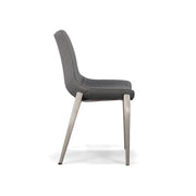 Frasier - Modern Grey Eco-Leather Dining Chair (Set of 2) — view 2