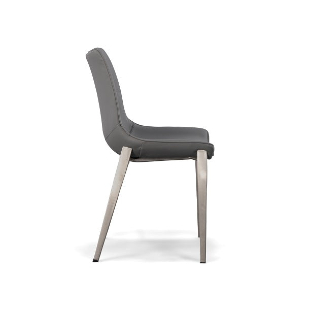 Frasier - Modern Grey Eco-Leather Dining Chair (Set of 2) — view 2
