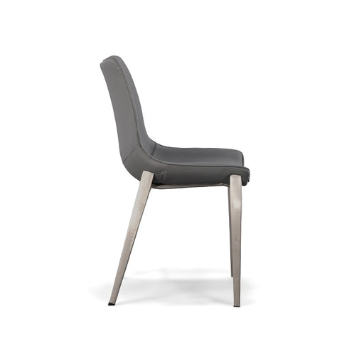 Frasier - Modern Grey Eco-Leather Dining Chair (Set of 2) — view 2