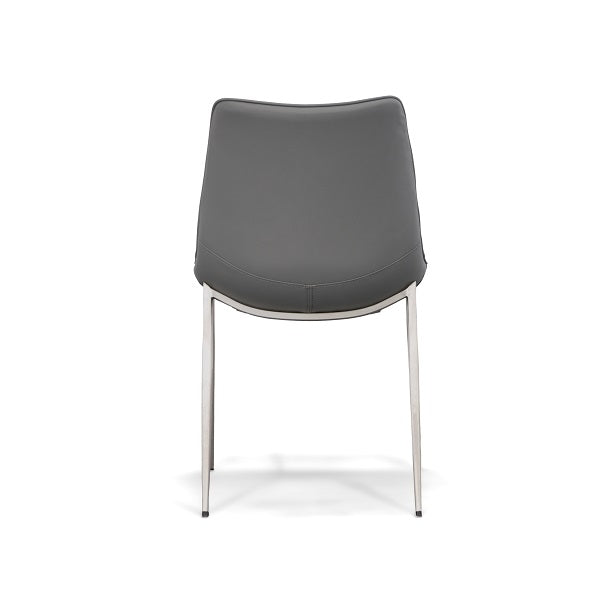 Frasier - Modern Grey Eco-Leather Dining Chair (Set of 2) — view 3