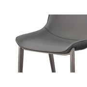 Frasier - Modern Grey Eco-Leather Dining Chair (Set of 2) — view 4