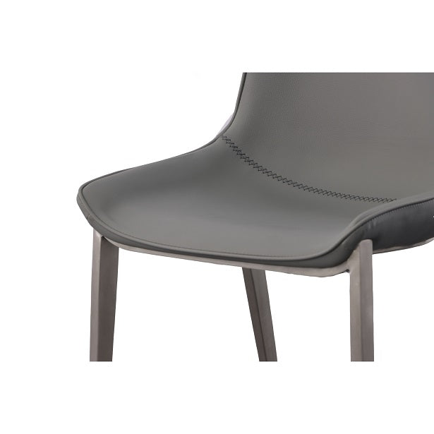 Frasier - Modern Grey Eco-Leather Dining Chair (Set of 2) — view 4