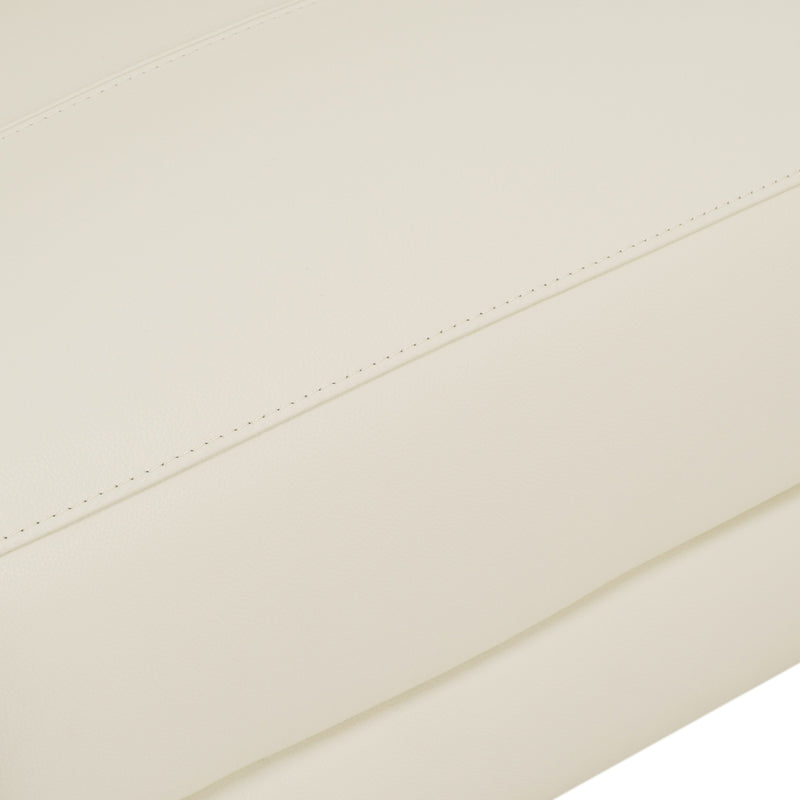 Frazier - Modern White Leather Sectional Sofa with 3 Recliners — view 4