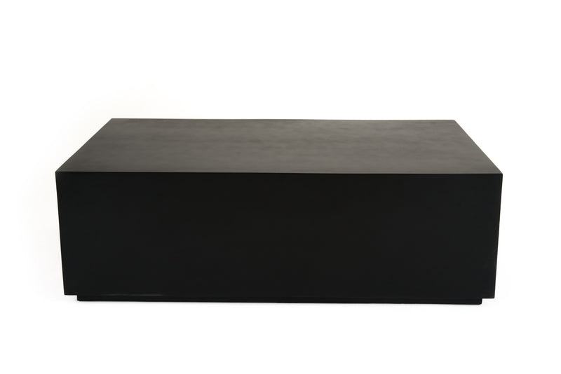 Fresno - Modern Black Concrete Coffee Table — view 3