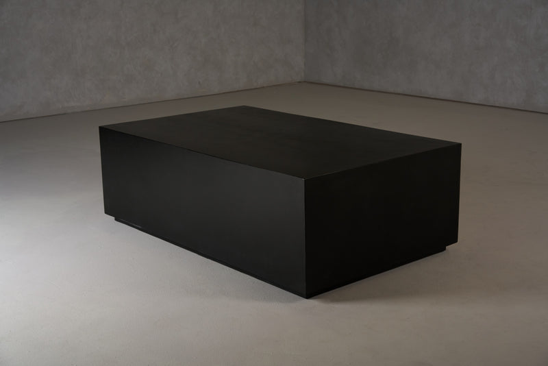 Fresno - Modern Black Concrete Coffee Table — view 4