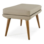 Fulton - Modern Beige Lounge Chair & Ottoman — view 5
