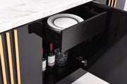 Kingsley Modern Marble & Rosegold Buffet — view 4