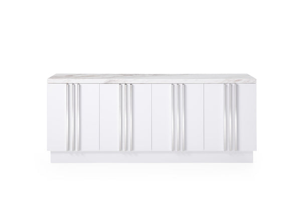 Kingsley Modern Marble & Stainless Steel Buffet