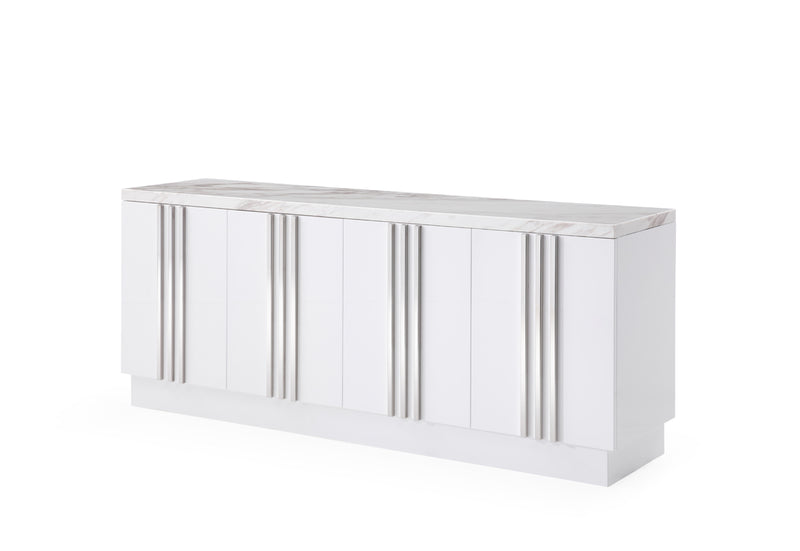 Kingsley Modern Marble & Stainless Steel Buffet — view 2