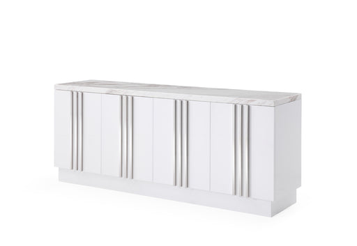 Kingsley Modern Marble & Stainless Steel Buffet — view 2