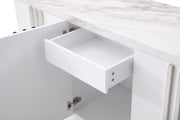Kingsley Modern Marble & Stainless Steel Buffet — view 3