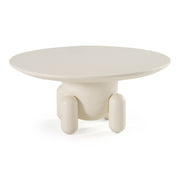 Gabby - Contemporary White Round Coffee Table — view 2