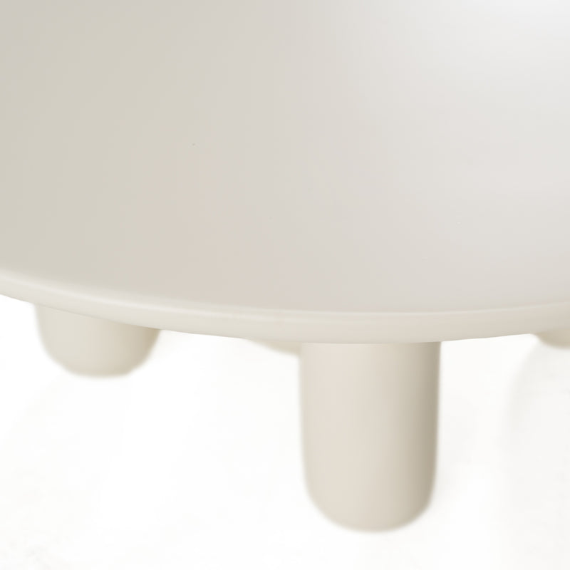 Gabby - Contemporary White Round Coffee Table — view 3
