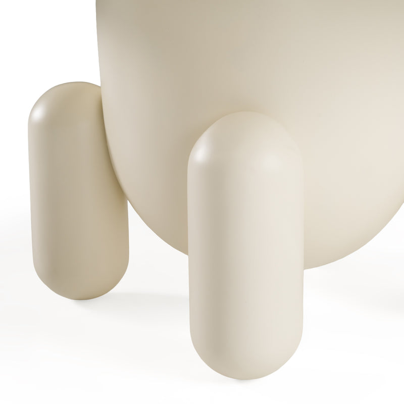 Gabby - Contemporary White Round Coffee Table — view 4