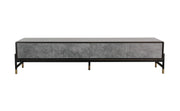Gabrielle - Contemporary Acacia & Gold TV Stand — view 2