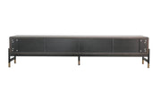 Gabrielle - Contemporary Acacia & Gold TV Stand — view 4