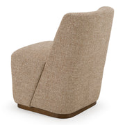 Galloway - Modern Beige Fabric + Walnut Dining Chair w/Casters (Set of 2) — view 3