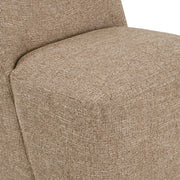 Galloway - Modern Beige Fabric + Walnut Dining Chair w/Casters (Set of 2) — view 5