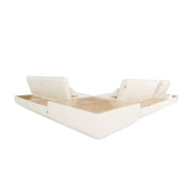 Garfield - Modern Off-White Leather 7-Piece Modular Sectional Sofa — view 2