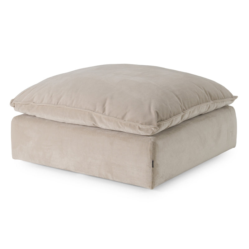 Garman - Modern Light Grey Ottoman — view 2