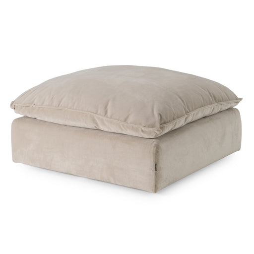 Garman - Modern Light Grey Ottoman — view 2