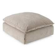 Garman - Modern Light Grey Ottoman — view 3