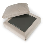 Garman - Modern Light Grey Ottoman — view 4