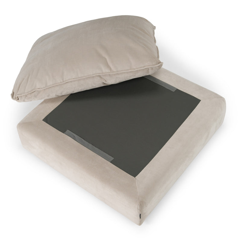Garman - Modern Light Grey Ottoman — view 4