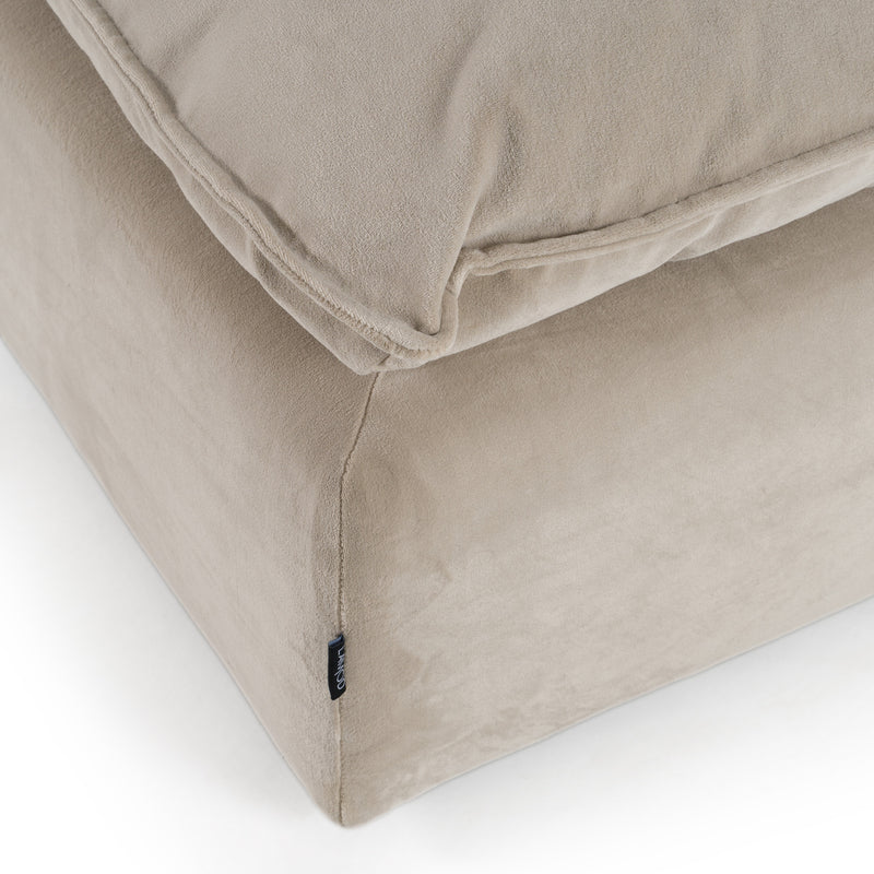 Garman - Modern Light Grey Ottoman — view 5