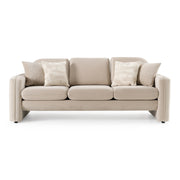 Gaston - Modern Beige Velvet Sofa