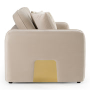 Gaston - Modern Beige Velvet Sofa — view 3