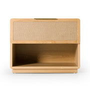 Gavin - Modern Natural Ash + Rattan Nightstand — view 5