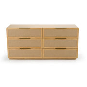 Gavin - Modern Natural Ash + Rattan Dresser — view 4