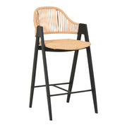 Gayle - Modern Rattan Counter Stool Set of 2 — view 3
