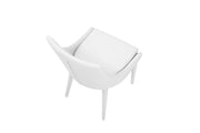 Lane Modern White Leatherette Dining Chair — view 3
