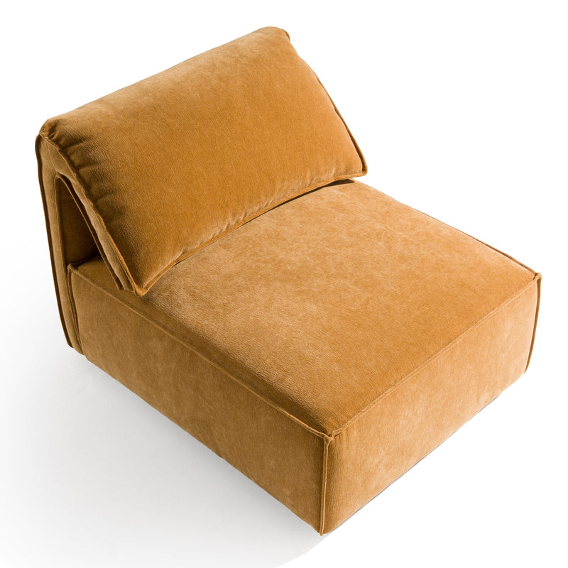 Gene - Modern Fabric Modular Armless Sectional Seat — view 2