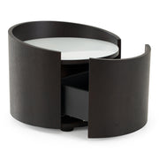 Geneva - Modern Brown Oak Nightstand — view 3