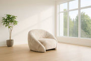 Gentle - Modern Beige Pattern Fabric Accent Chair