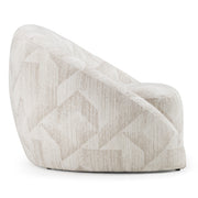 Gentle - Modern Beige Pattern Fabric Accent Chair — view 3