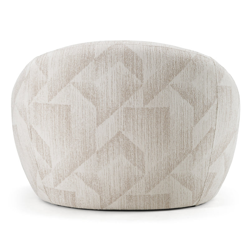 Gentle - Modern Beige Pattern Fabric Accent Chair — view 4