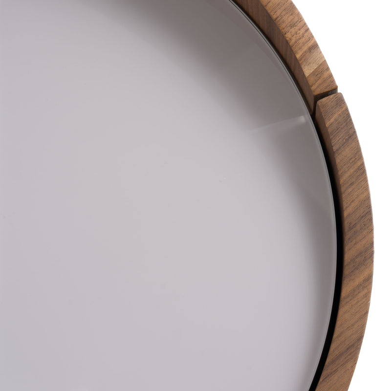 Geneva - Modern Walnut Round Nightstand — view 5