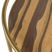 Gilcrest - Glam Brown and Gold Marble End Table — view 2
